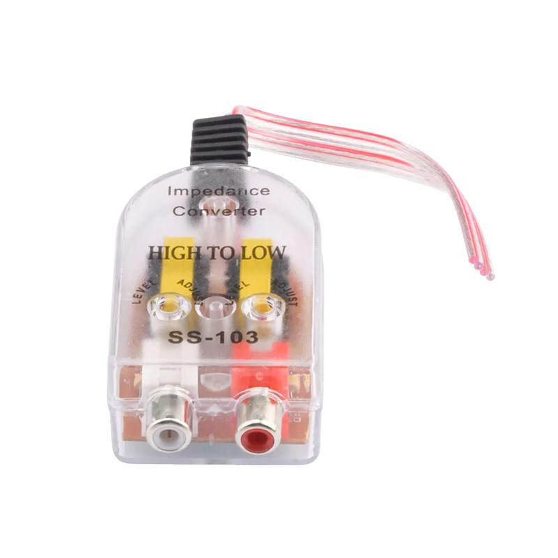 12V Universal Car High To Low Impedance Converter Speaker To Rca Line Car Converter High Quality Product Parts Accessorie