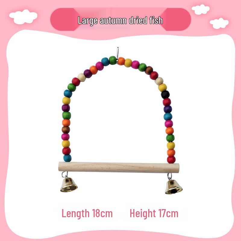 Parrot Swing & Climbing Ladder Toy for Budgies and Cockatiels - Chewable Hanging Ring & Cloud Design