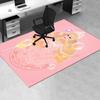 Princess, Magic Wand Pattern Polyester Office Carpet Chair Mats, Home Decor Dormitory Floor Protecto