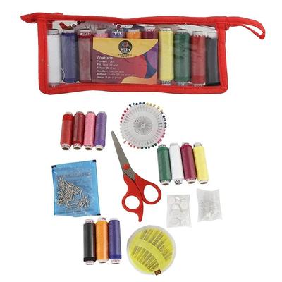 6 Contents Sewing Kit Pouch Needle & Thread Small Sewing Kit for Home Random Col
