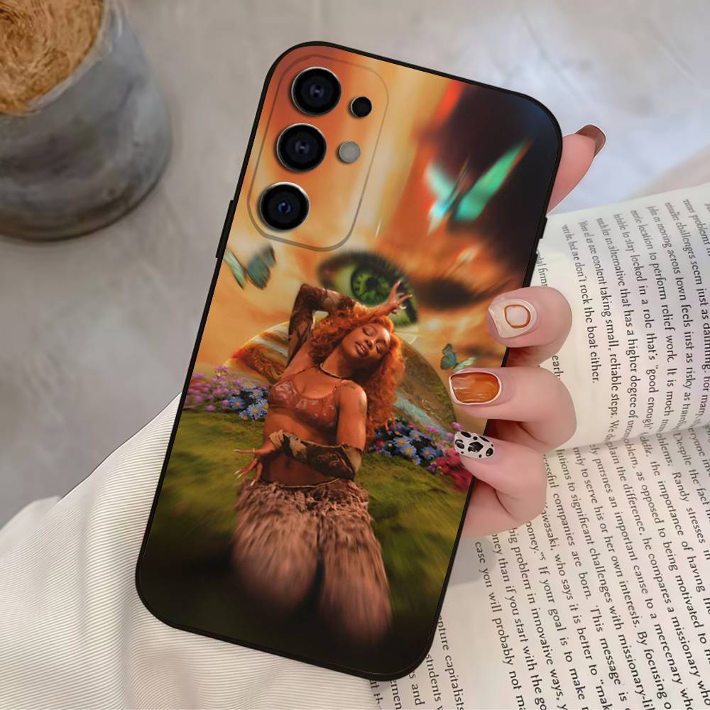 Rapper S-SZA Phone Case For Samsung S25,S24,S21,S22,S23,S30,Ultra,S20,Plus,Soft Silicone Black Cover