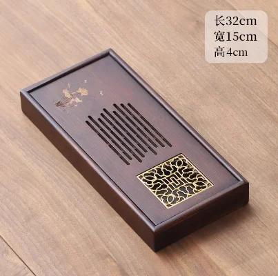 New bamboo tea tray tea table home rectangular living room dry tea tray light luxury water storage tea set tray tea sea