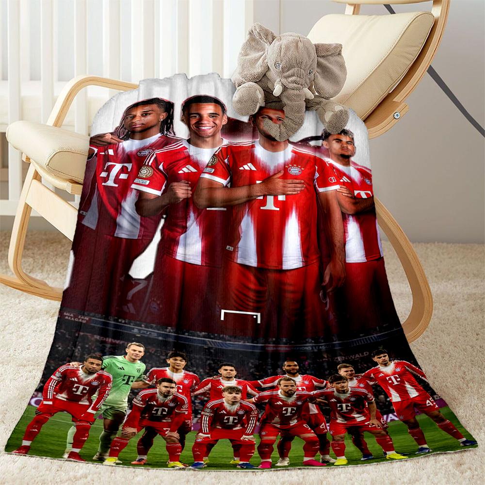 Bayern Munich Blanket Durable Comfort Perfect for Bed Bedding Office Chair Four Seasons Universal Digital Print Birthday Christmas Gift Blanket