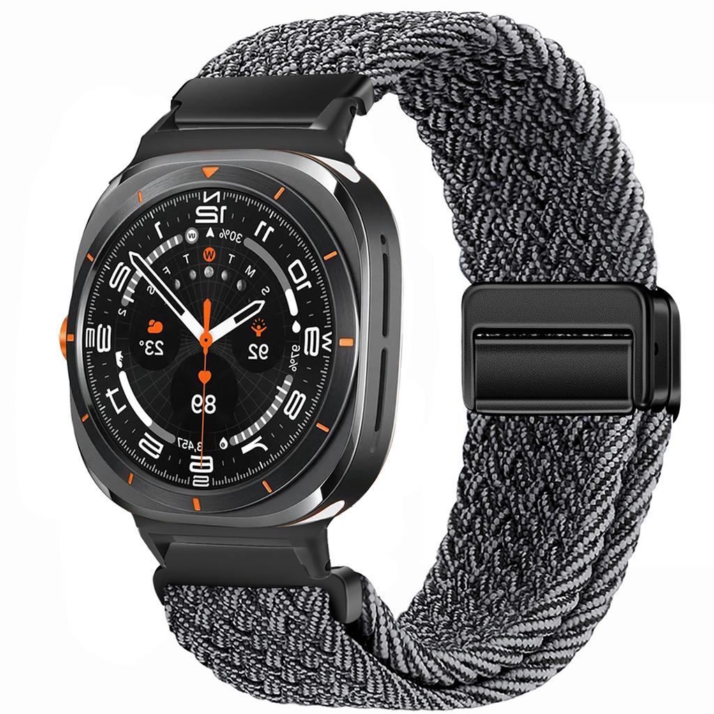 For Samsung Galaxy Watch 7 Ultra Strap 47mm Accessories Magnetic Nylon Braided sport Bracelet Correa Galaxy Watch 7 Ultra Band