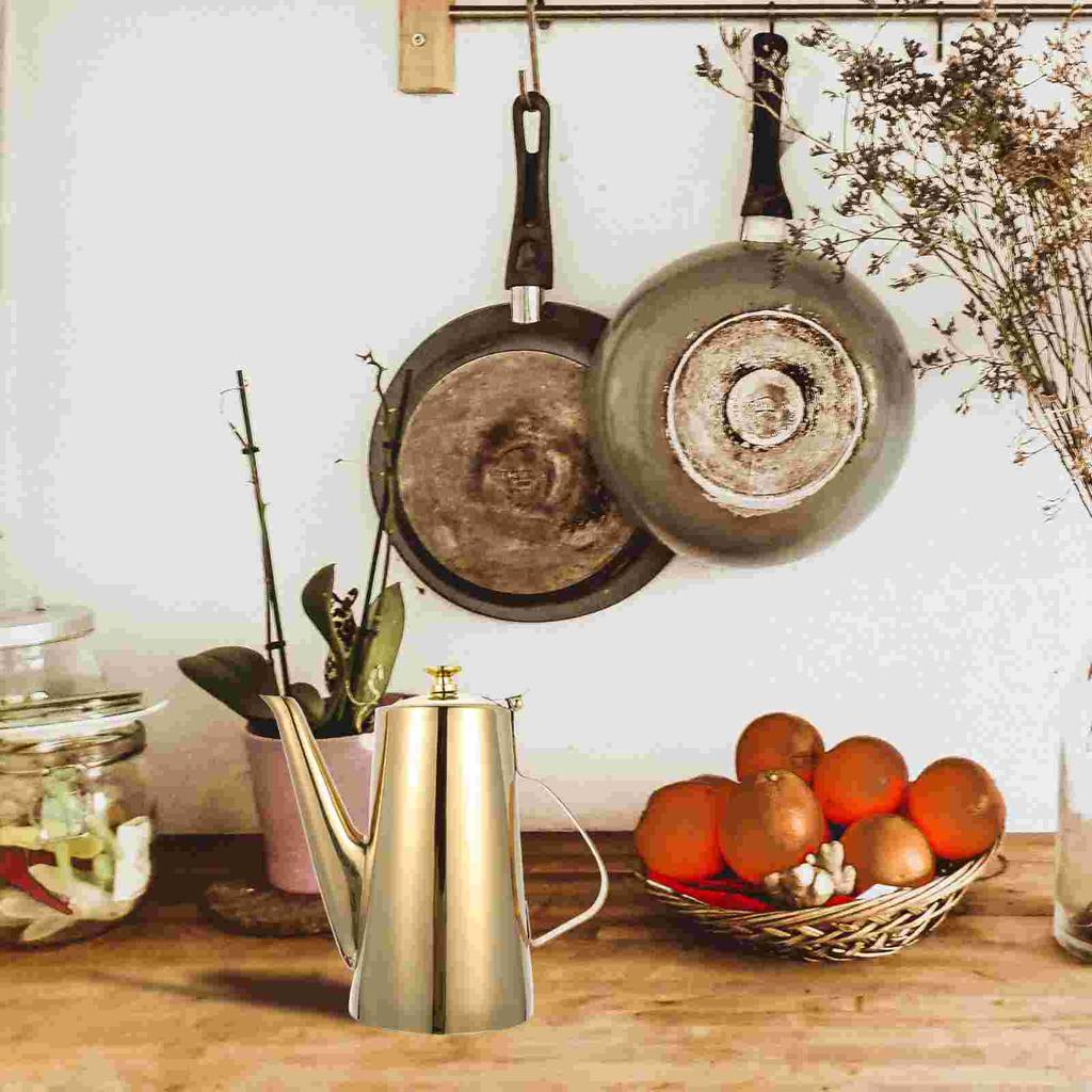 Vinegar Pot Olive Oil Dispenser Bottle Stainless Steel Cold Water Jug Cans Kettle Sauce
