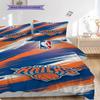 New York Knicks Colori Audaci Set Dinamico Tre Pezzi(1 * copripiumino + 2 * federa, senza nucleo)Copripiumino e federa Morbido e confortevole