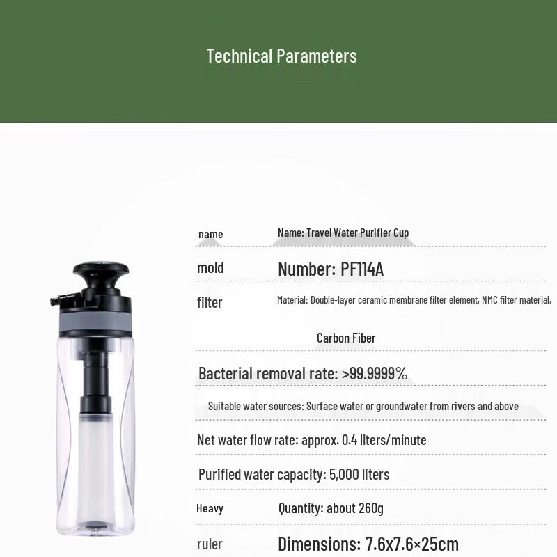 Jingyi Portable Water Purifier Travel Cup