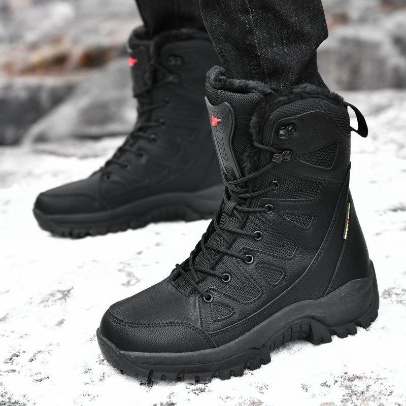 Winter New Fashion Outdoor Hiking Boots Platform Snow Boots Velvet High-top Casual Shoes Sports Shoes