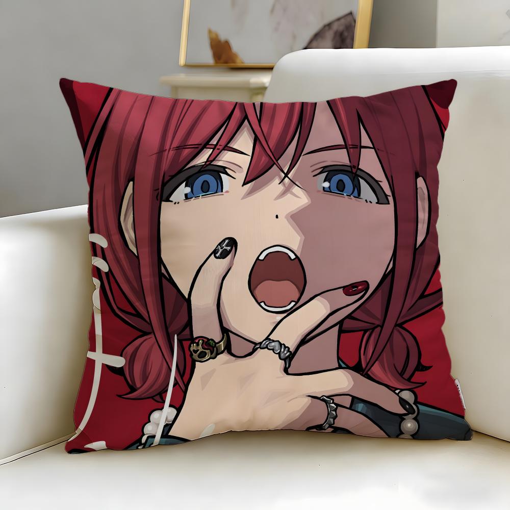 

anime Girls Band Cry Cushion Cover Soft EasyWash Pillow Case Versatile for Couch Bed Travel and Office 30X30cm