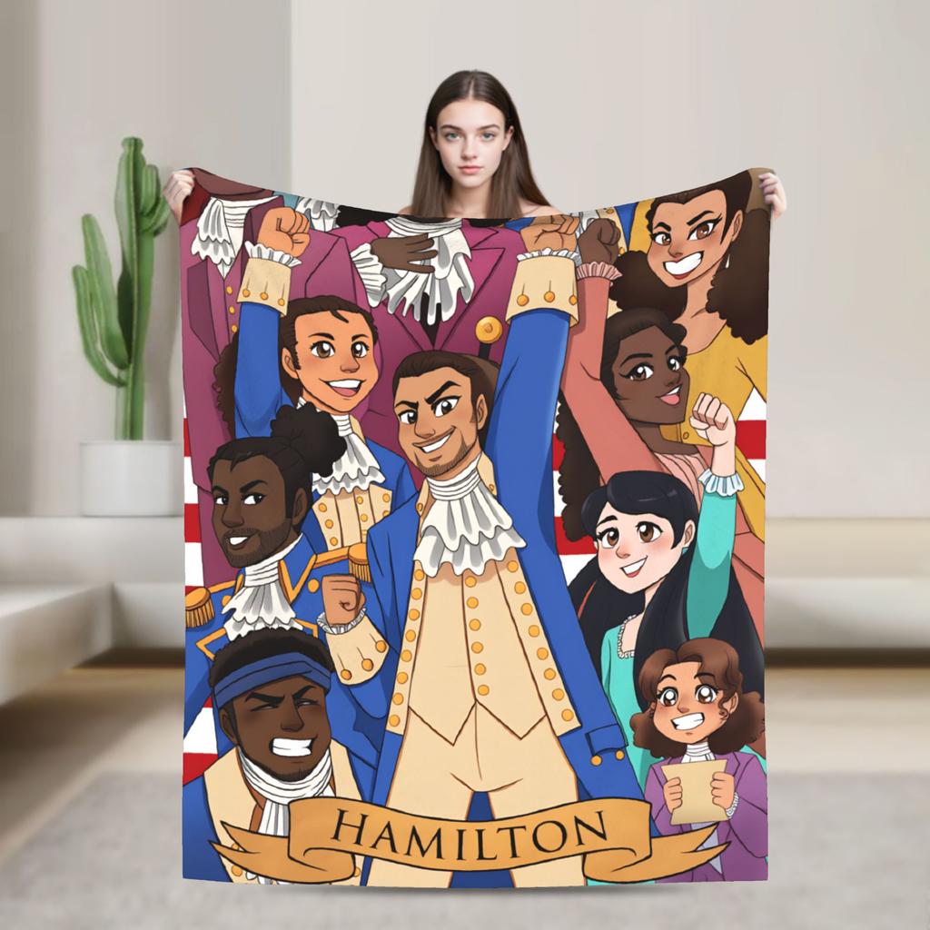 Hamiltons the Musical Blanket Quality Warm Soft Bedding Throws Winter Picnic Couch Chair Funny Bedspread