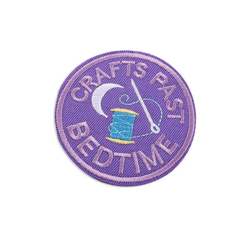 Embroidery Embroidery Logo Round Badge Handmade DIY Adhesive-backed Patch Sticker Clothing Accessories Embroidery Cloth Sticker