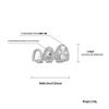Trendy Gold Hollow Three-Piece Grillz for Street Style Hip Hop