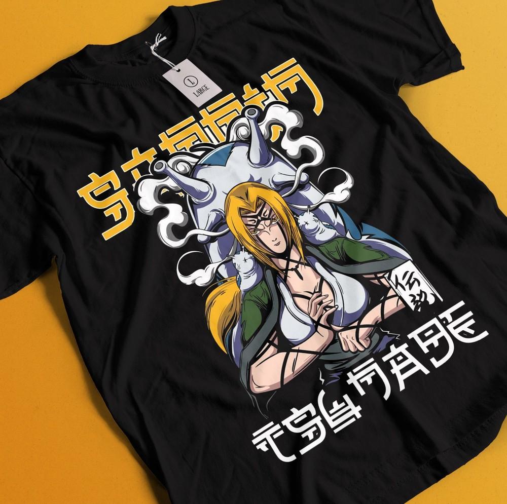 

Tsunade T-Shirt Naruto Tshirt Jiraya Shirt Madara Kakashi Itachi Uchiha Rock Lee 2XL