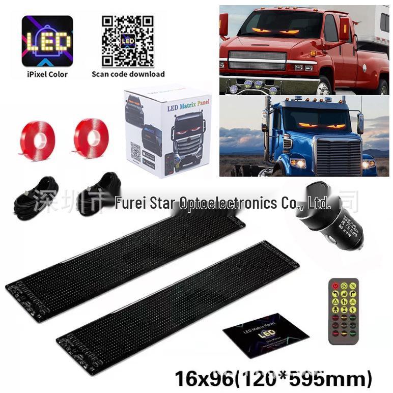 Afișaj LED Flexibil cu Telecomandă & Autocolant Auto