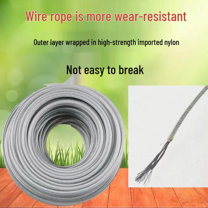 Durable Steel Wire Twisted Tooth Weeding Rope - Wear-Resistant for Grass Cutting.