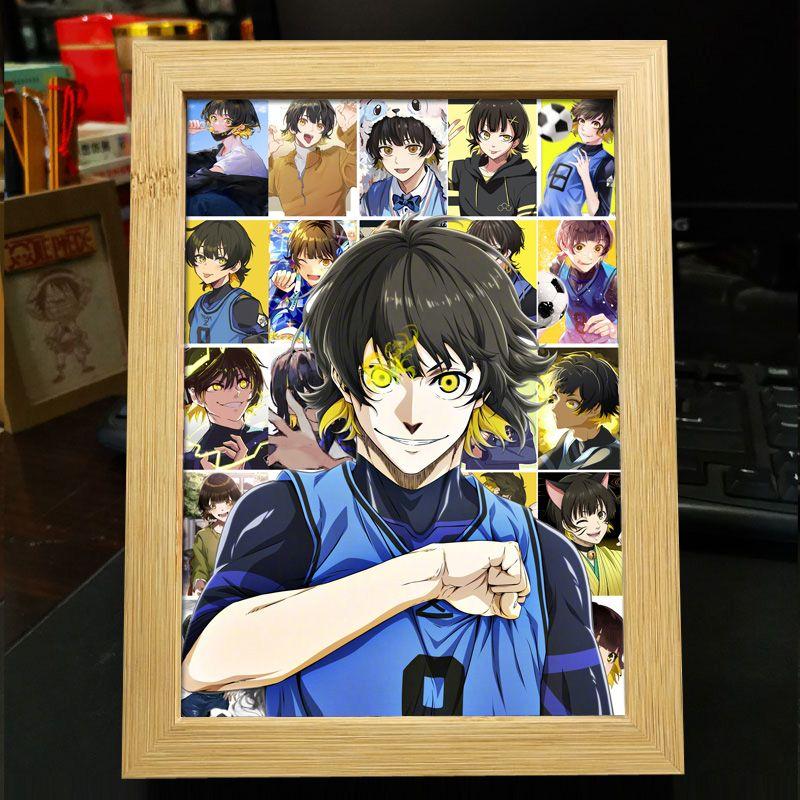 

Украшение в виде фоторамки Blue Lock Merchandise с изображением Хатиро Фуны, Сэйдзи Кисе, Наги Сины и Дзюнъитиро Макото, готовый пазл, подарочный стенд для демонстрации искусства Bachira Meguru