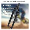 Gravel Magnesium Alloy Off-Road Front Fork 700C Shock Absorbing Air Suspension Conical Bicycle Disc Brake Thru Axle 100 * 12MM