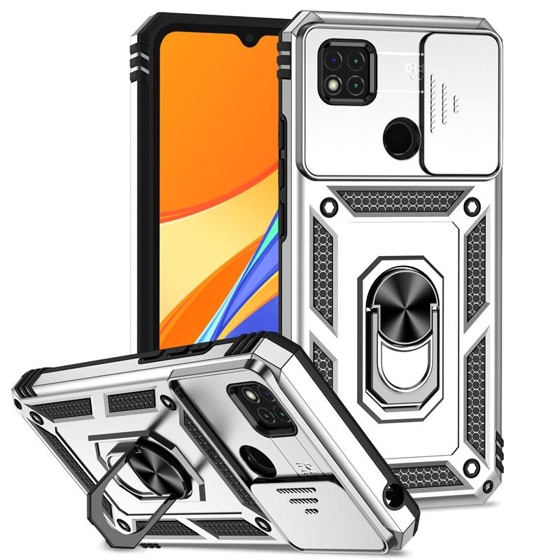 For Redmi 9C Case Shockproof Armor Magnetic Car Holder Ring Phone Case For Xiaomi Redmi 9C 9 C Redmi9C Camera Protect Back Cover