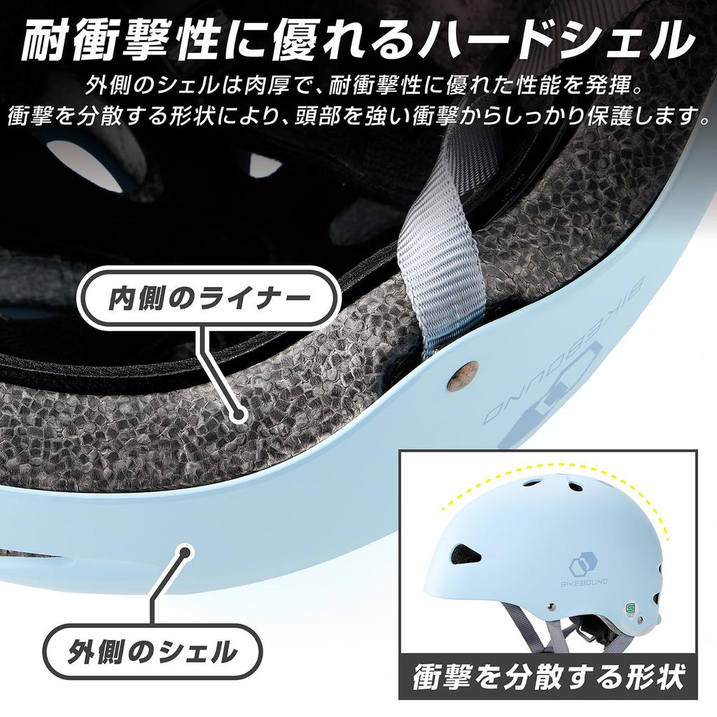 BIKEBOUND Helmet Bicycle Kids Helmet SG Standard Circumference S/Blue (Head 52-56cm)