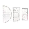 652F Geometry Drawing Template Measuring Tool Coordinate Reader and Protractors Topographical Map Scale Ruler