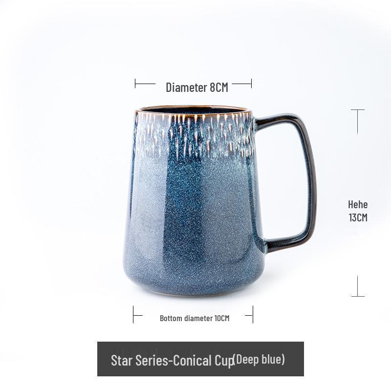 Nordic Retro Large Capacity Ceramic Mug – European Style Belly Cup for Couples