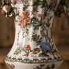 Vaso in Ceramica Ghiacciata Stile Retro Americano Decorazione Tavolo Soggiorno Regalo Inaugurazione Allestimento Floreale Vaso per Fiori Secchi Base Metallica