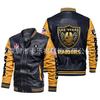 Baseball jersey leather jacket jacket Las Vegas team American rugby fans gift loose jacket men