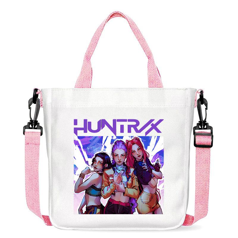 KPop Demon Hunters Theme Women Canvas Shoulder Bag Boys Girls Tote Handbag Anime Fashion Crossbody New Kids Xmas Gifts Kid Friendly Entertaining Fun