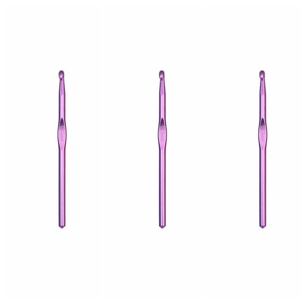 

3 шт./набір 2,0-10,0 мм в’язальні гачки алюмінієві голки Corchet металеві спиці подарунок мамі 6.5mm-random color