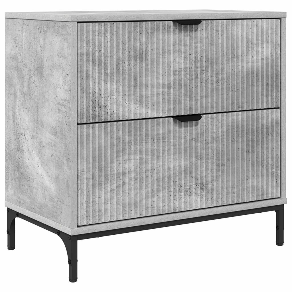 Nightstand Concrete Grey 63.5 x 36 x 61 cm Particleboard