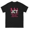 JCT Where Babes Become Legendary T-Shirt – Pink Silhouette Logo Graphic Tee