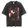 Hotblood Anima Attack on Titan Graphic Print TShirt Men Women Harajuku Vintage Washed Cotton Solf Summer New Tee Oversized Top