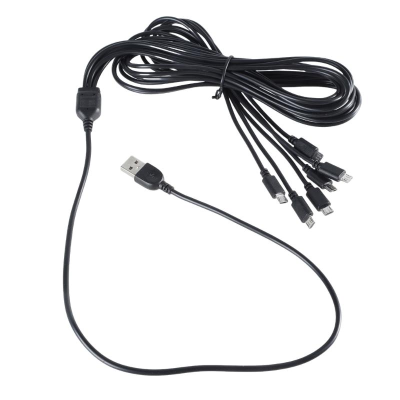 

Кабель для зарядки нескольких устройств 6 в 1, штекер USB на штекер USB 5-контактные разъемы, разветвитель провода, зарядка 6 шт. телефонов 1