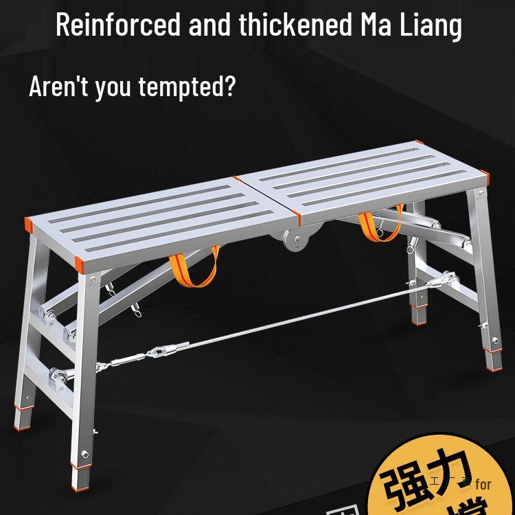 Heavy-Duty Folding Horse Stool with Thickened Step Ladder for Decoration and Construction Tasks