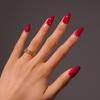 30-Piece Almond-Shaped Solid Color Gel Nail Tips - High-End Red False Fingernails