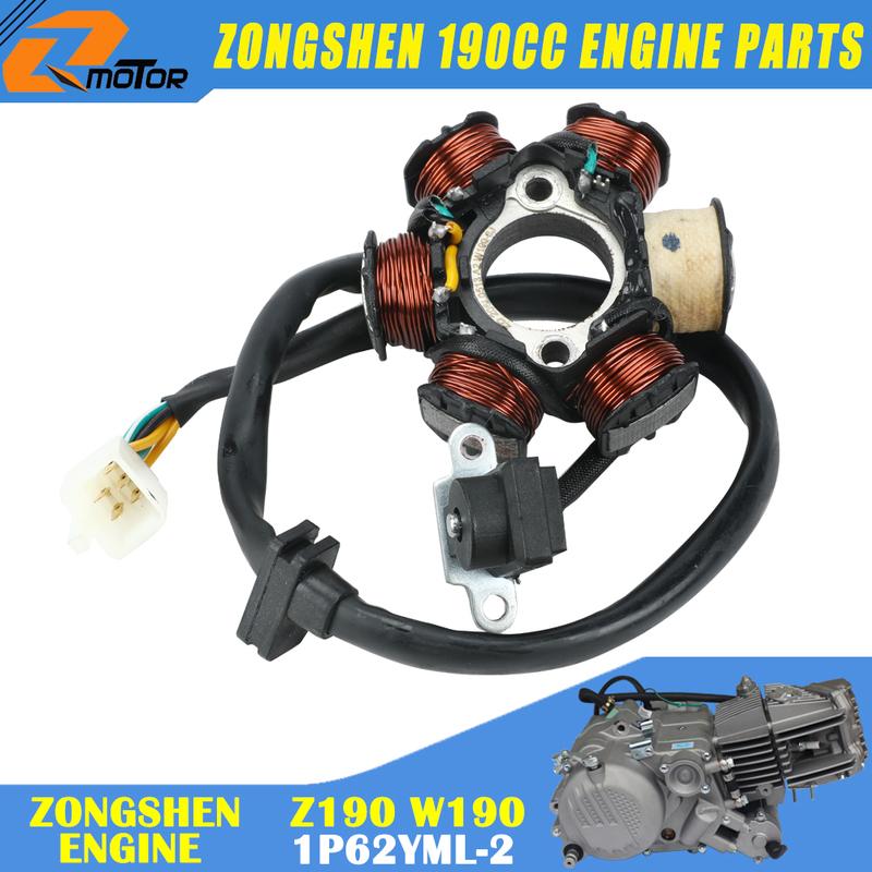 Motorcycles Ignition Stator Coil For ZongShen 190cc Z190 W190 1P62YML-2 Electric Starter Engine Dirt Pit Bike Atv Quad Parts
