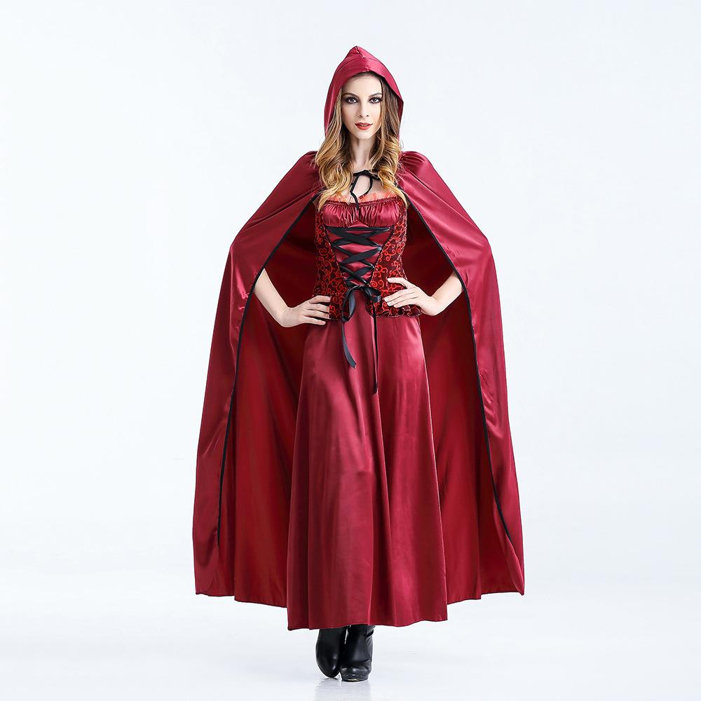 Halloween fairy tale princess dress Little Red Riding Hood vampire dress queen witch dress witch performance costume