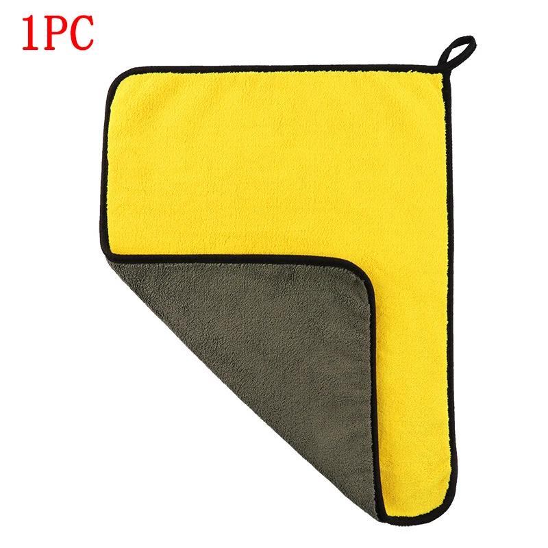 Thicken Strong Absorbent Car Cleaning Towel Doulbe Sided Coral Fleece Microfiber Towel Car Washing Drying Cloth Auto Accessories