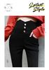 Women's Plus Velvet Thick Black Leggings: Elastic, Skinny, Pencil Pants for Spring, Autumn, Winter.