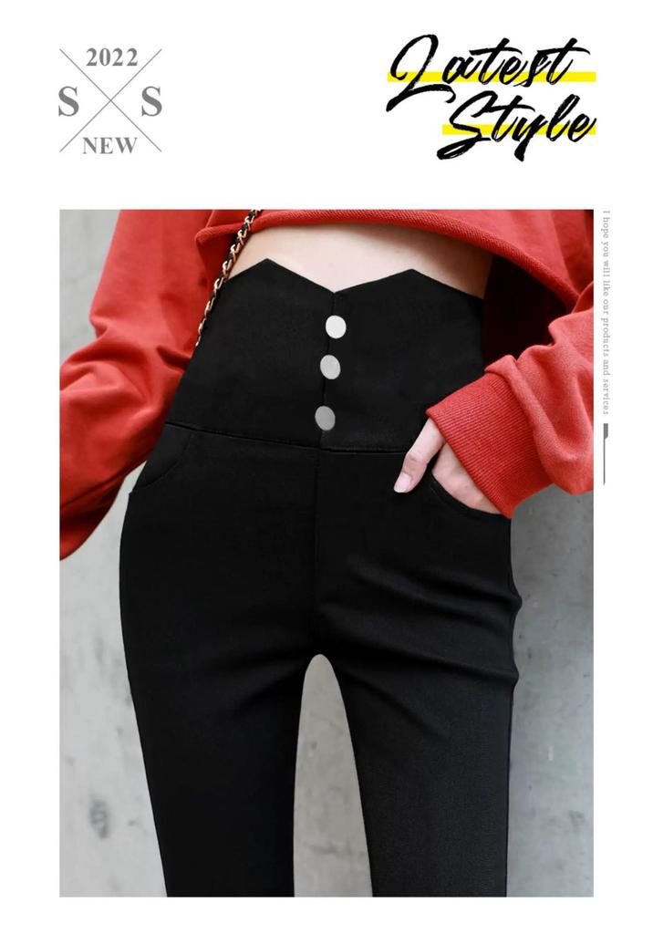 Women's Plus Velvet Thick Black Leggings: Elastic, Skinny, Pencil Pants for Spring, Autumn, Winter.