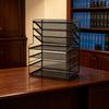 Desk File Organizer with Side Baskets Multi Slot Document