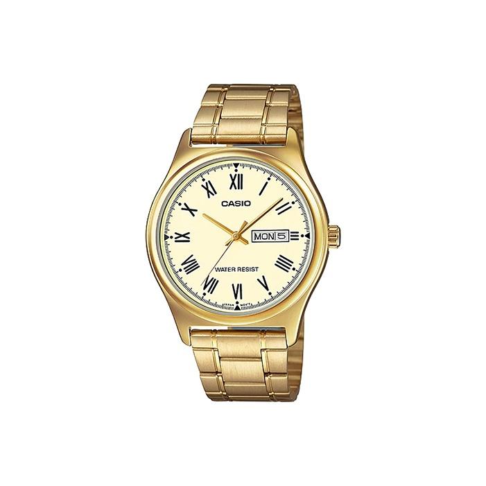 CASIO G-Shock MTP-V006G-9B Gold Watch MTP-V006G-9B MTP-V006G-9B Gold Dial and Gold Band