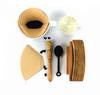 Unbleached Fan-Shaped Coffee Filter Bags for 2-4 Servings - Thickened, Solid Color