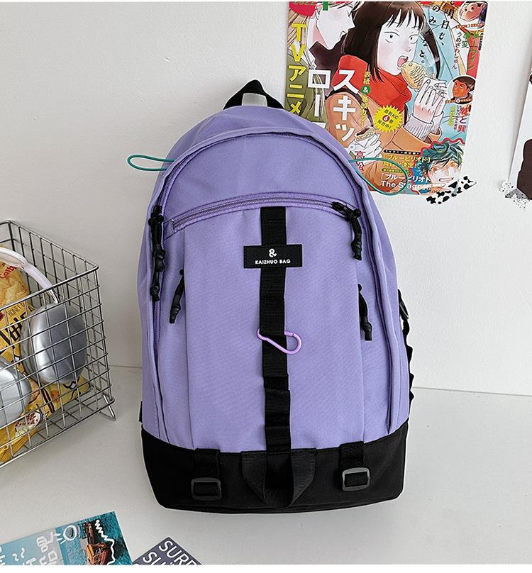 School BagsLarge capacity backpack male personality street fashion student  female trendy cool tooling style junior high school backpack