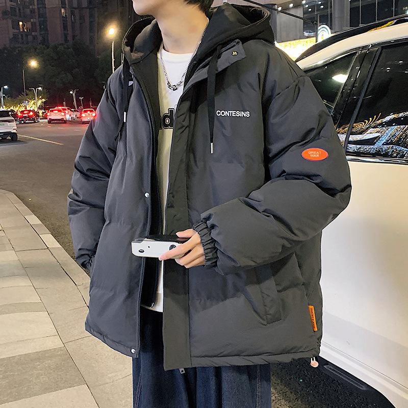 

Мужская зимняя куртка из искусственной двухслойной ткани с толстым хлопковым утеплителем и плюшевой подкладкой 2XL темно-серого