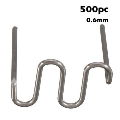 500 peças Máquina de Reparo de Plástico Soldagem Grampeador Quente Ondas Pré-cortadas Grampo 0,6 mm 0,8 mm Ondas Grandes