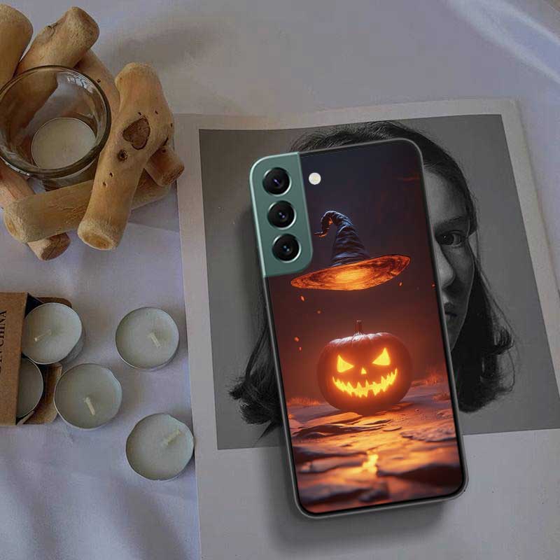 Halloween Wizard Hat Horror Fun Phone Case For Samsung Galaxy S22 S25 Ultra S21 S10 Plus S26 Edge S20 S23 S24 FE Cover Silic