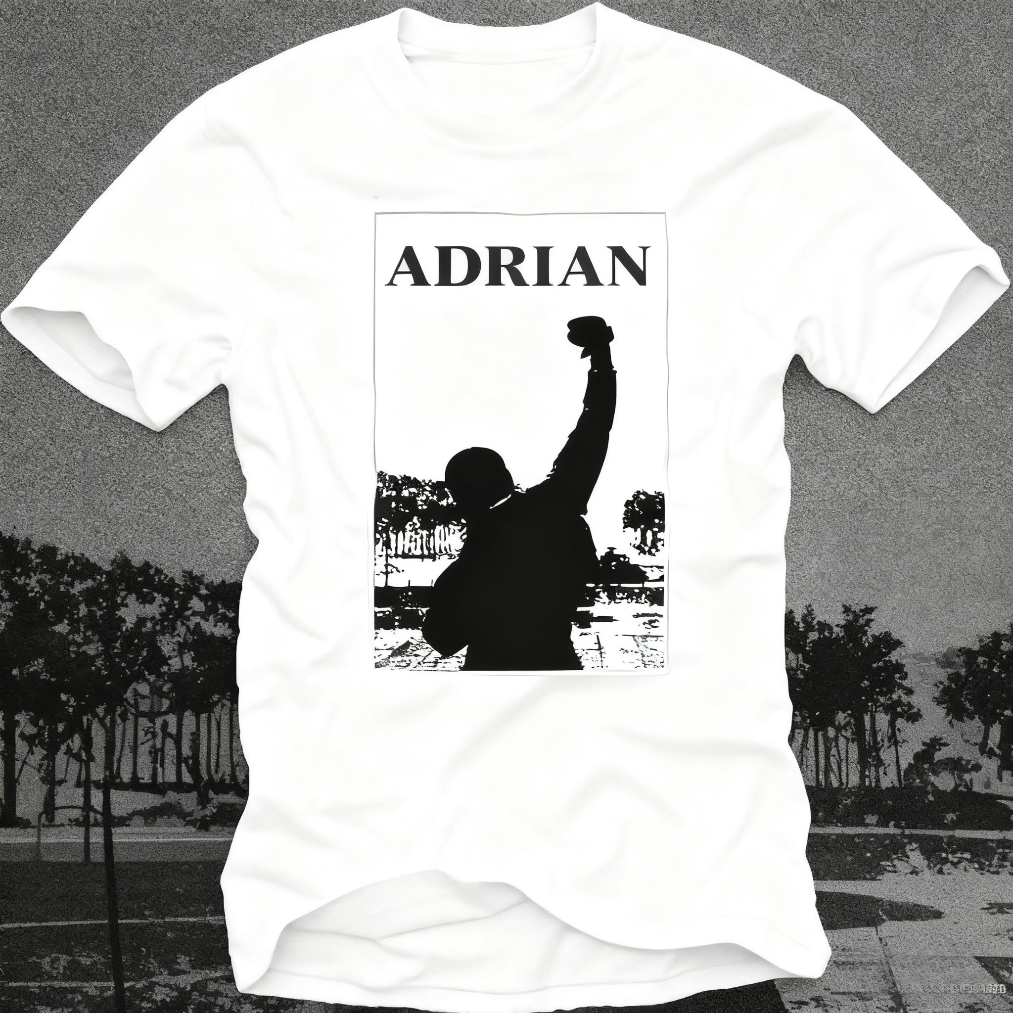 

Exclusive Adrian Rocky Movie T-Shirt Vintage Boxing Silhouette Graphic Tee for Cinema Enthusiast 100% Cotton Unisex Casual Tee 4XL