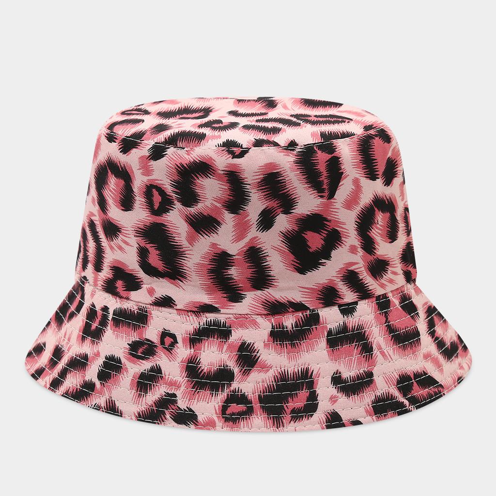Spring new leopard print pattern double-sided basin hat women's tide outdoor fashion sunscreen visor couple casual bucket hat