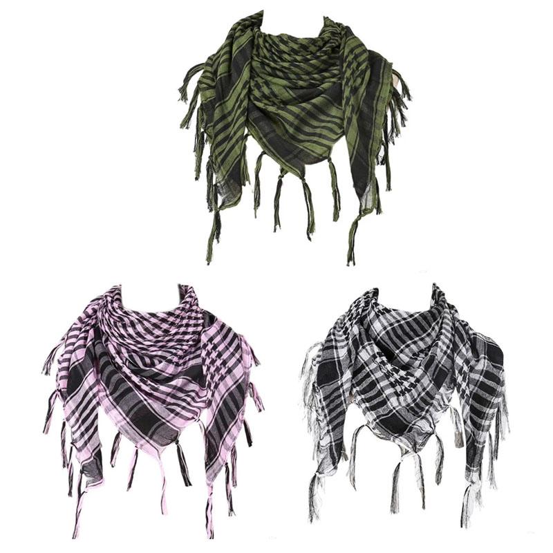 123 Pezzi Sciarpa Shemagh Desertica Morbida con Frange Copricapo Arabo Unisex Keffiyeh Bandana Copricapo Unisex Sciarpa Araba Copricapo
